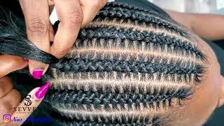 13 million Small stitch braids/ 10 straight back stitch braids.