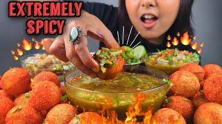 SPICY PANIPURI CHALLENGE | PANIPURI EATING CHALLENGE | INDIAN STREET FOOD | EATING VERY SPICY FOOD