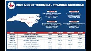 2024 NCDOT Technical Training Series for Small Highway Contractors