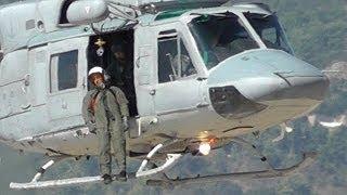 Agusta/Bell AB212 Helicopter Lifts Person on a Rope! Airshow Display at AFW2013