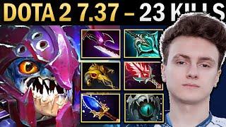 Slark Gameplay Miracle with 23 Kills and Disperser - Dota 2 7.37