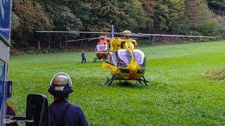 Zwei Rettungshubschrauber im Einsatz nach schwerem Motorradunfall auf L414 | 15.09.2019