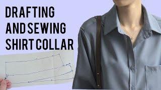 Drafting and sewing shirt collar with different way step by step for beginners