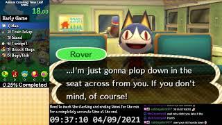 [Map Resets 2/2] ACNL 100% Speedrun Attempt Day 1