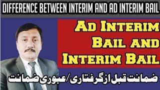 Difference between Ad Interim Bail and Interim Bail|عبوری ضمانت|ضمانت قبل از گرفتاری