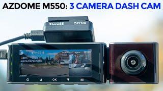 AZDOME M550 Dash Cam Review - 3 Camera Recording! 