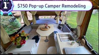 Pop-up Camper(before/after) 팝업캠퍼 리모델링/Michigan Life여인숙을 호텔로/중고 폴딩 트래일러 80만원/팝업텐트 트레일러/알루팝