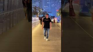 Beautiful Night view of Dubai Marina Blue water #shorts #youtubeshorts #youtube #trending #viral