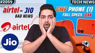 Jio-Airtel India Price Hike,Redmi Note 14 Pro Bad News,CMF Phone 1,HMD Lumia India Launch,