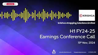 Krishca Strapping Solutions Limited H1 FY24-25 Earnings Conference Call #earningscall #ipo #business