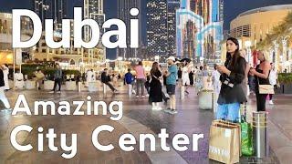 Dubai [4K] Amazing City Center, Downtown Dubai Walking Tour 