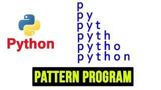 Python Pattern Programs - Printing Strings in Right Triangle Shape