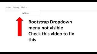 Fix:  Bootstrap Dropdown Menu not visible