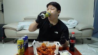  초심으로 하는 chill guy 먹방 탱슈 오리지널 60계 콤보 양념 치킨 퇴근 먹방 혼밥 혼술 맥주 beer chicken mukbang eating alone