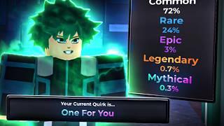 Spending 10,000 Robux To Get 0.3% OFA Quirk & Becoming Izuku Midoriya In Heroes Online 2...