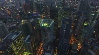 No Copyright - Makati, Metro Manila, Philippines Aerial Drone Shot 1080p at 30fps