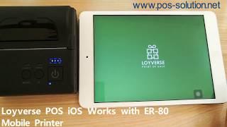 iOS Loyverse POS works with ER 80 Mobile Printer