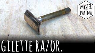 Antique "Gilette" Razor Restoration - Brass Polishing | Mister Patina