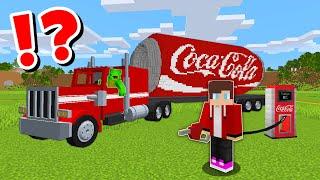 JJ and Mikey in COCA COLA TRUCK CHALLENGE in Minecraft / Maizen animation