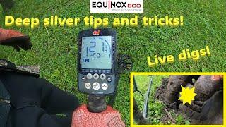 Digging deep silver with Minelab Equinox! Tips and tricks with live digs!