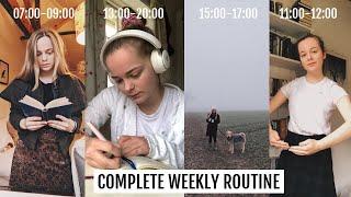 my whole life is scheduled || weekly routine (productive home-uni)