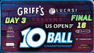 JESUS ATTENCIO vs VITALIY PATSURA | 2025 US OPEN 10-BALL CHAMPIONSHIP | Day 3