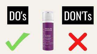 How To Use Paula's Choice 1% Retinol