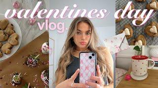 VALENTINE'S DAY VLOG  v-day baking, shopping, & self love