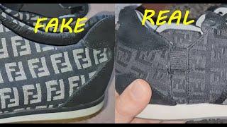 Real vs fake Fendi shoes. How to spot fake Fendi Roma sneakers