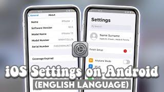 iOS Settings (iP 13) on Android in English Language