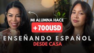 ELLA GANA + 700 USD SOLO POR Enseñar Español Online a Extranjeros desde Casa 