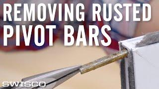 How to remove rusted pivot bars