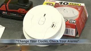 "Change your clocks, check your alarms" this Sunday