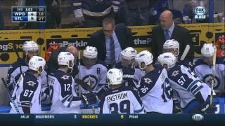 Barret Jackman center ice goal vs Jets BLUES FEED 1080P