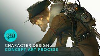 Character Design Concept Art Process - Professional Workflow