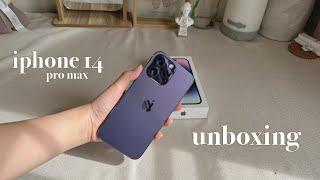 iPhone 14 Pro Max unboxing  (Deep Purple, 256gb) | accessories, camera test, ASMR 