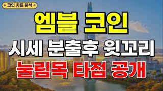 엠블 - 시세 분출후 윗꼬리 // 눌림목, 재공략 타점은??