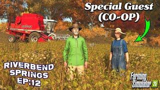 (CO-OP) ENTERTAINING A GUEST ON RIVERBEND SPRINGS? #12 | Farming Simulator 25.