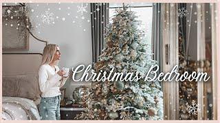 Dreaming of a White CHRISTMAS Bedroom | ️ Glam Christmas Decorating