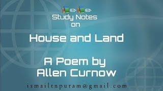 Video Lesson- House and Land- a poem by Allen Curnow- Newzeland- Postcolonial poetry