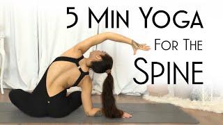 5 Minute Yoga for Back Tension (6 Movements of the Spine)