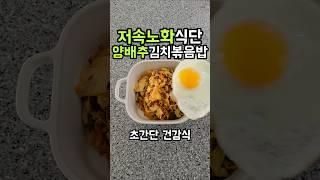 양배추로 만드는 초간단 건강식! 저속노화 양배추김치볶음밥(홀토마토 쓴ver.)