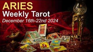 ARIES WEEKLY TAROT READING "JUST WAIT: THE SITUATION WILL RESOLVE ITSELF" December 16th-22nd 2024