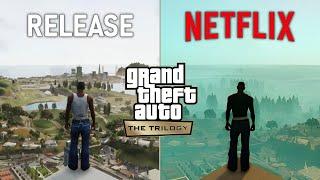 GTA Trilogy: Definitive Edition Release vs Netflix Mobile | Graphics, Physics and Details Comparison