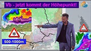 UNWETTER - HOCHWASSER: Vb - jetzt kommt der Höhepunkt: Starkregen, Sturm & Schnee. Ab Montag ruhiger