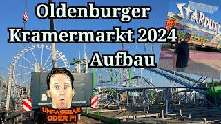 Oldenburger Kramermarkt 2024 Aufbau | Funfairblog #264 [4K]