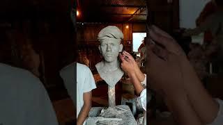 live portrait sculpture! modeling portrait ! clay work ! yash waman sculpture!