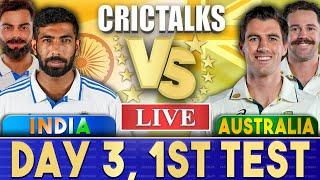 Live: IND Vs AUS, Day 3 - 1st Test | Live Scores & Commentary | India vs Australia | Last 5