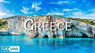 FLYING OVER GREECE 4K - Beautiful Greek Islands, Explore Beautiful Natural Places - Video 4K HDR