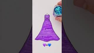 Beautiful Princess Dress  Glitter Art  #glitter #glitterart #dress #purple #colors #shorts